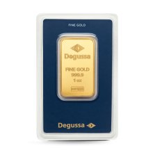 1 oz Degussa Goldbarren (geprägt)