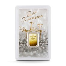 2,5 g Degussa Goldbarren - Geschenkblister: Zur Kommunion