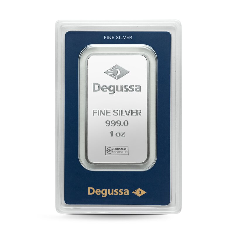 '1 oz Degussa Silberbarren (geprägt)'