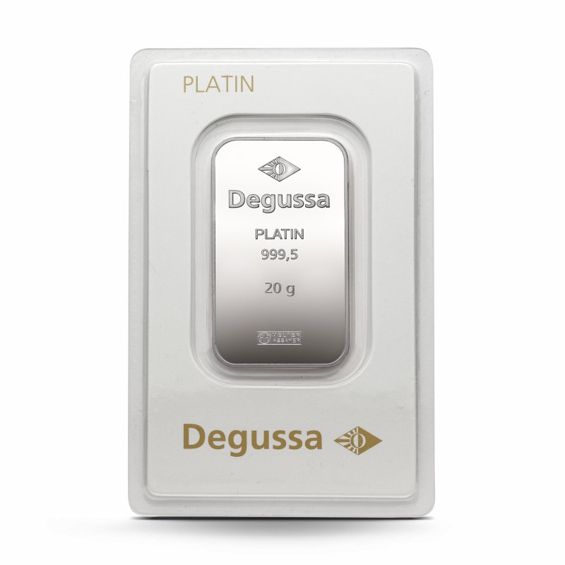 '20 g Degussa Platinbarren (geprägt)'