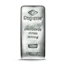 1000 g Degussa Silberbarren (gegossen)