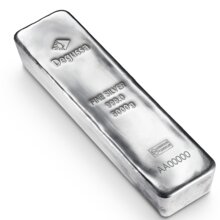 5000 g Degussa Silberbarren (gegossen)