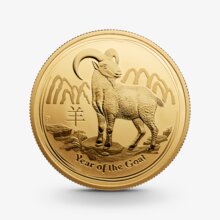 1 oz Lunar II: Ziege Goldmünze - 100 Dollars Australien 2015
