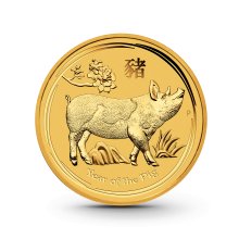 1 oz  Lunar II Goldmünze Schwein 2019