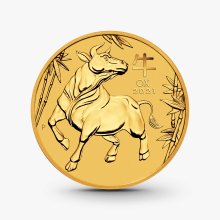 1 oz Lunar III: Ochse Goldmünze - 100 Dollars Australien 2021