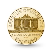 1 oz Wiener Philharmoniker Goldmünze - 100 Euro Österreich 2021