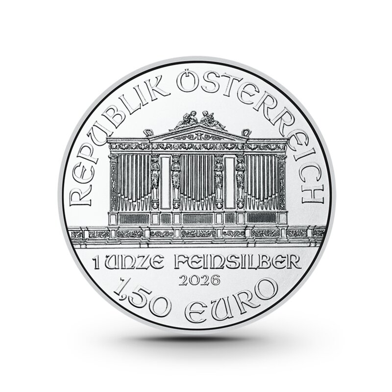 '1 oz Wiener Philharmoniker Silbermünze - 1,50 Euro Österreich 2026'