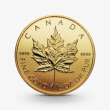 1/2 oz Maple Leaf Goldmuenze - 20 Dollars Kanada versch. Jahrgaenge