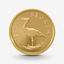 1/8 oz Heimische Vögel: Weißstorch Goldmünze - 20 Euro Deutschland 2020