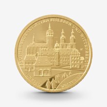 1/2 oz UNESCO: Luthergedenkstätten Eisleben und Wittenberg Goldmünze - 100 Euro Deutschland 2017