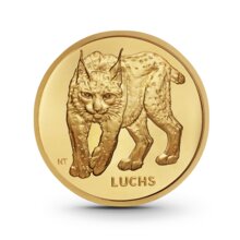 1/8 oz Rückkehr der Wildtiere: Luchs Goldmünze - 20 Euro Deutschland 2025