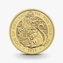 1 oz The Royal Tudor Beasts: Lion of England Goldmünze - 100 Pfund Großbritannien 2022