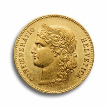 20 Schweizer Franken Goldmünze Helvetia