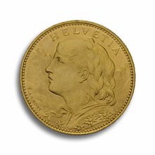 10 Schweizer Franken Vreneli Goldmünze