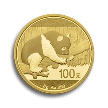 8 g China Panda Goldmünze - 100 Yuan China versch. Jahrgänge