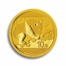 1 g China Panda Goldmünze verschiedene Jahrgänge