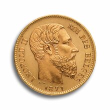 20 Belgische Francs Goldmünze Leopold