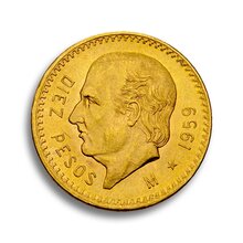 10 Mexikanische Peso Goldmünze
