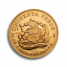 50 Chilenische Pesos Goldmünze
