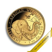 1 oz Somalia Elefant Goldmünze div. Jahre