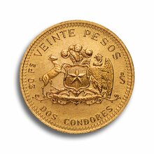 20 Chilenische Pesos Goldmünze