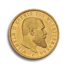 Württemberg 20 Mark Wilhelm II Kaiserreich Gold