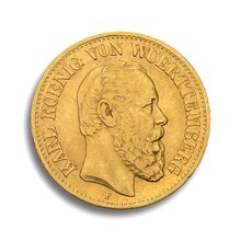 10 Mark Kaiserreich Gold Karl Württemberg