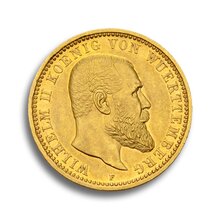 10 Mark Kaiserreich Gold Wilhelm II Württemberg