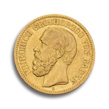 10 Mark Kaiserreich Gold Friedrich I Baden 